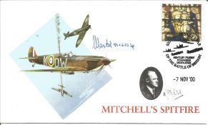Sqn. /Ldr. Ludwik Martel signed Mitchell's Spitfire. Cover illustrates a Spitfire in aerial