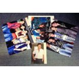 Music and Entertainment collection 4 signed colour photos includes Michael Nader, multi signed Blue,