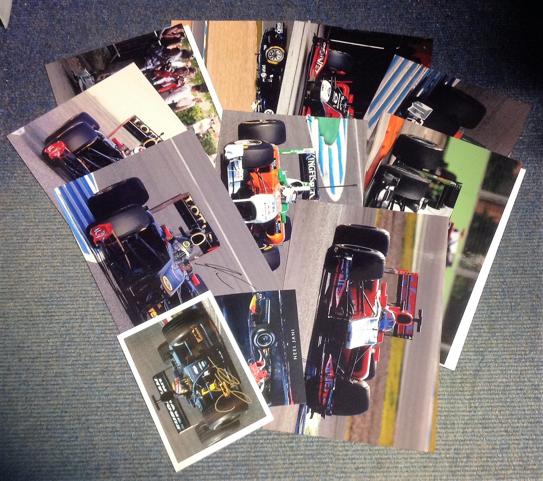 Motor Racing collection 11 signed assorted colour photos signed by drivers that have all raced in