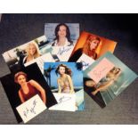 Film Collection 6 signed cards all accompanied with a 10x8 colour photo signatures include Reiko