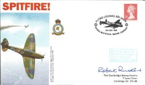 P/Off. Robert Rutter DFC (No. 73 Sqn. ) signed Spitfire. Cover illustrates a Spitfire of No. 610