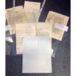 Historical letter collection includes 8 ALS some interesting names such as Madge Kendall, James
