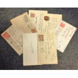 Historical Postage collection 7 items dating back to 1924 interesting post marks and stamps