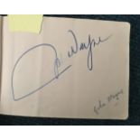John Wayne vintage autograph album page taken from 1950s album from former Heathrow worker.