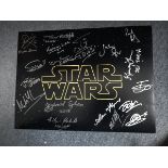 Star Wars 16x12 multi signed colour photo signed by 13 stars from the epic saga