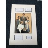 Fawlty Towers autographs mounted with colour photo in a display.