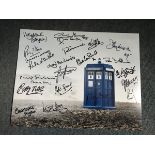 Dr Who 16x12 multi signed photo signed by 18 stars from the iconic BBC SCI Fi series