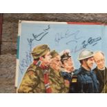 Dads Army multiple signed 1976 annual. Inside page has 5 autographs inc Arthur Lowe with note.