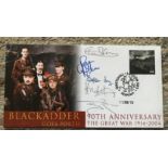 Black Adder Goes Forth rare multiple signed cover. 2004 Scott cover signed by All Cast.