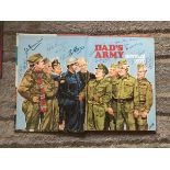 Dads Army multiple signed 1976 annual. Inside page has 11 autographs inc Arthur Lowe, Clive Dunn.