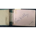 1950s vintage autograph book from Heathrow Employee 30+ signatures inc. Gene Kelly, Danny Kaye