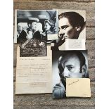 Vintage TV/Film signed collection. John Mills, Harry Andrews, John Gielgud, Ralph Richardson