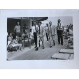 Photographer Terry O'Neil signed Frank Sinatra Miami boardwalk Gelatin Silver Print.