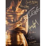 James Bond 007, lovely 14x11 inch photo signed by SEVEN actors who have appeared in a Bond movie