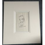 Bart Simpson hand drawn pencil sketch by Matt Groening.