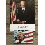 US Presidents collection. Gerald Ford and Jimmy Carter autographs