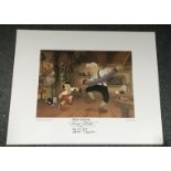 Pinocchio Eddie Carroll the voice of Jiminy Cricket signed 14 x 12 inch colour print.