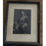 King George V signed 1921 cabinet photo framed and mounted.