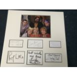 The Royal Family TV show Multiple signed Autograph display. Approx 19 x 19 inches.