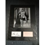 Laurence Olivier and Jean Simmons autograph display.