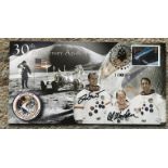 Astronauts Dave Scott and Al Worden signed 30th ann Apollo 15 2001 cover.