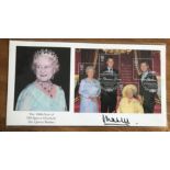 Prince Charles signed 2000, 100th Birthday of the Queen Mother FDC.