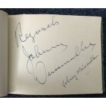 Johnny Weissmuller vintage autograph album page taken from 1950s album from former Heathrow