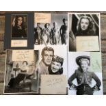 Vintage Film signed collection. Moira Shearer, Betty Hutton, Merle Oberon, Sylvia Syms, Ann Robinson