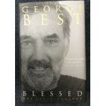 George Best hardback book Blessed multi signed inside 12 signatures includes George Best