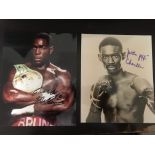 Boxing signed photo collection. Selection of twelve 10 x 8 inch photographs signed by national and