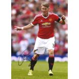 Football Bastian Schweinsteiger signed 16x12 colour photo pictured in action for Manchester