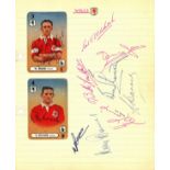 Football Wales 1940s/50s vintage multi signed page 10 great signatures includes Witcomb, W Hughes