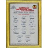 Cricket Australia Cricket Tour 1989 vintage multi signed team sheet great names include Border,