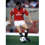 Football Arthur Albiston signed 16x12 colour photo pictured in action for Manchester United. Good