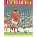 Sir Matt Busby and George Best signed Jimmy Hills Football Weekly Magazine January 12, 1968 volume 1