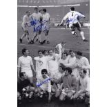 Autographed QPR 12 x 8 photo - B/W, depicting a montage of images relating to Queens Park Rangers