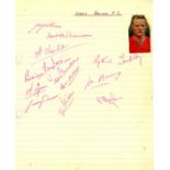 Football Leeds United 1951 vintage multi signed page 13 Elland Road legends includes Harold Williams