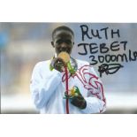 Olympics Ruth Jebet signed 6x4 signed colour photo of the Gold Medallist in the 3000 meters