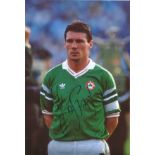 FRANK STAPLETON signed Ireland 8x12 Photo. Good condition Est.