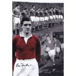 Autographed BILL FOULKES 12 x 8 photo - Colorized, depicting a montage of images relating to the