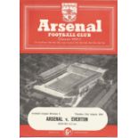 Football vintage programme Arsenal v Everton Football League Division One 31st August 1954. Good