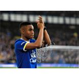 Football Ademola Lookman signed 16x12 colour photo pictured while playing for Everton. Good