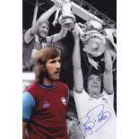 Autographed BILLY BONDS 12 x 8 photo - Colorized, depicting a montage of images relating to the