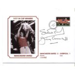 Autographed MAN UNITED Commemorative Cover, superbly designed modern Cover, issued by Sporting