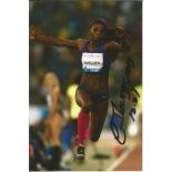 Olympics Caterine Ibarguen signed 6x4 colour photo of the Gold and Silver Medallist in the triple