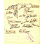 Newcastle United 1950s vintage multi signed page 20 signatures from some great names all that have