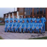 Autographed LARRY LLOYD 12 x 8 photo - Col, depicting Coventry City's squad of players posing for