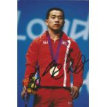 Olympics Om Yun Chol signed 6x4 colour photo of the silver medallist in the 56kg Weightlifting Event