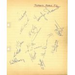 Football Plymouth Argle 1951 vintage multi signed page 14 signatures include Alex Govan, Les Major