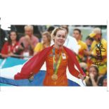 Olympics Anna Van Der Breggen signed 6x4 colour photo of the Olympic Gold and Bronze medallist in